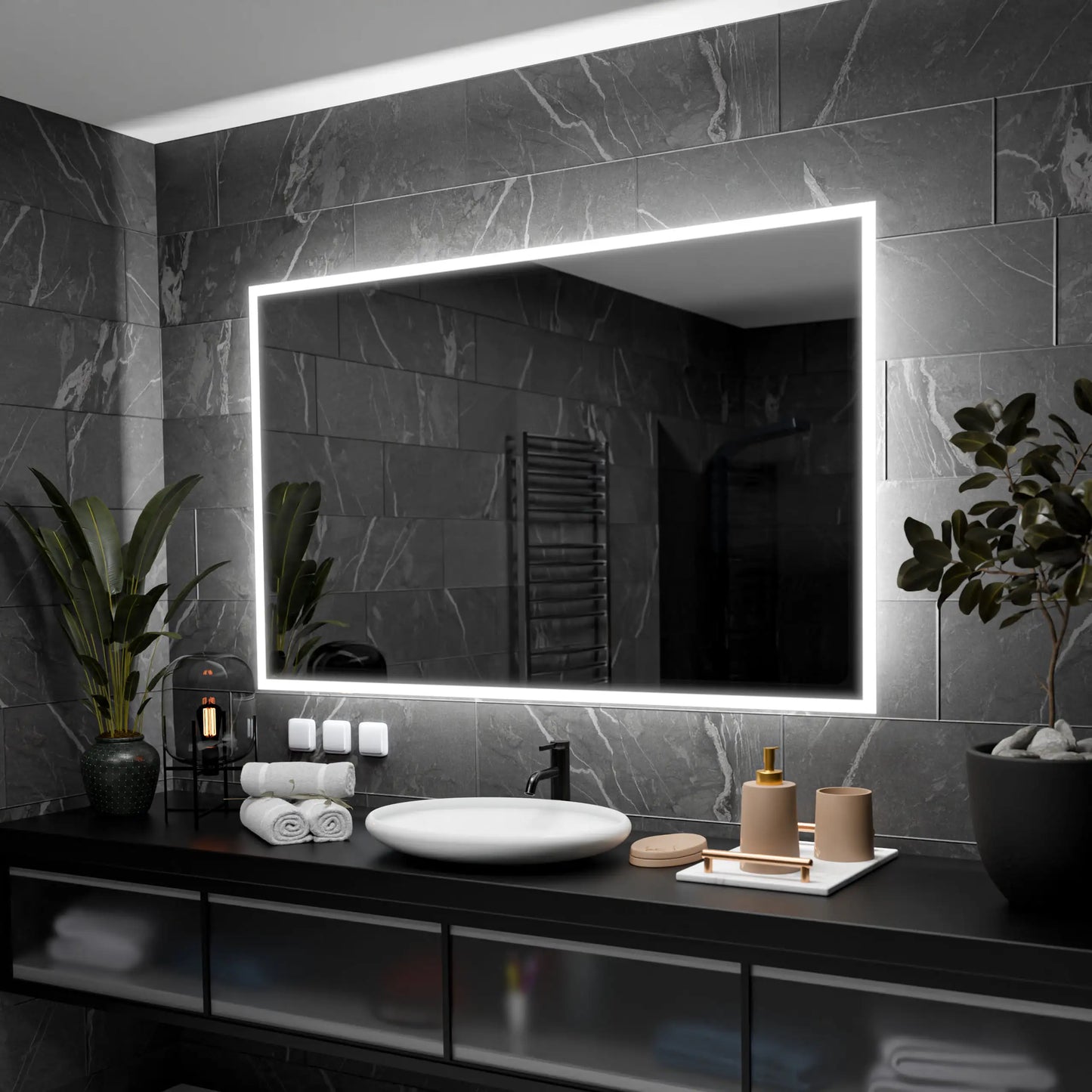 Miroir de salle de bain avec LED – Boston