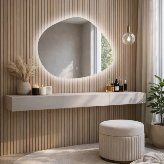Irrégulier Miroir avec éclairage LED – Fast Lane Collection – Modèle Baku